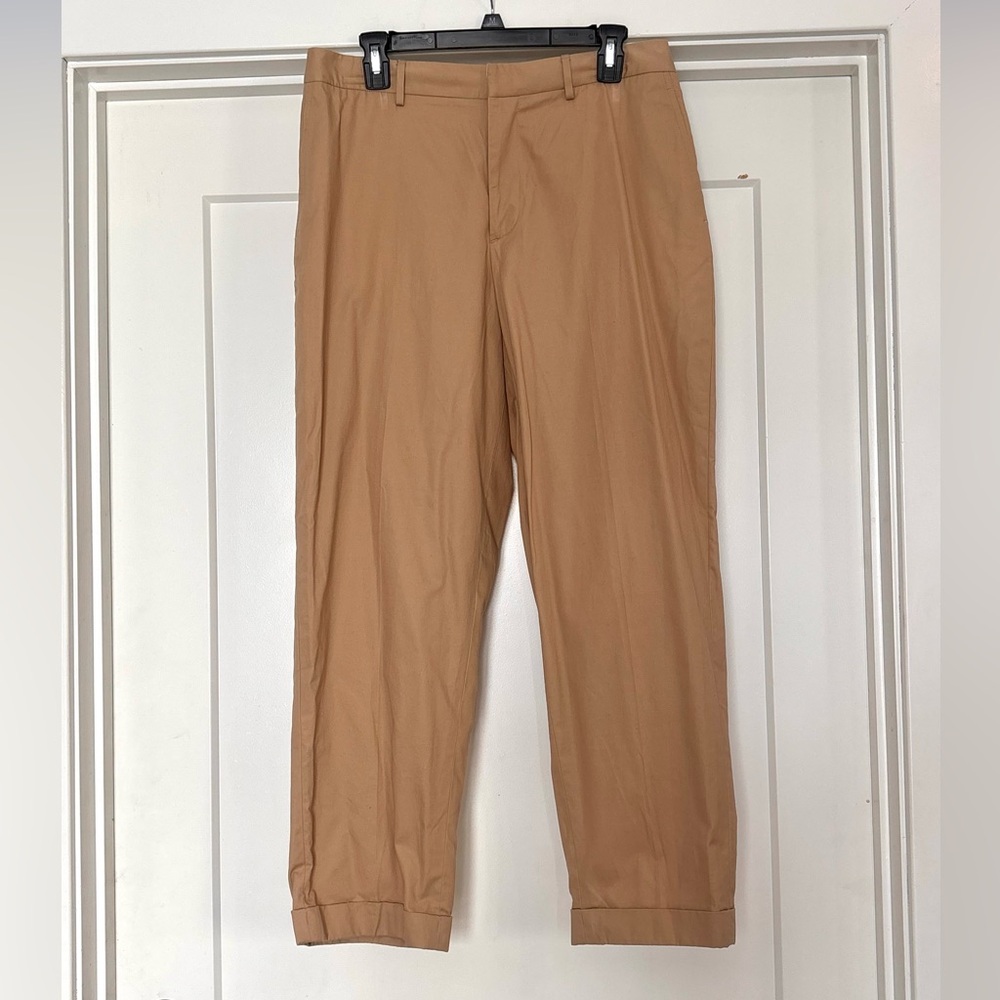 Ralph Lauren Polo Collection Golf Tan/ Khaki Straight Leg Cuffed Pants Sz 14 NWT